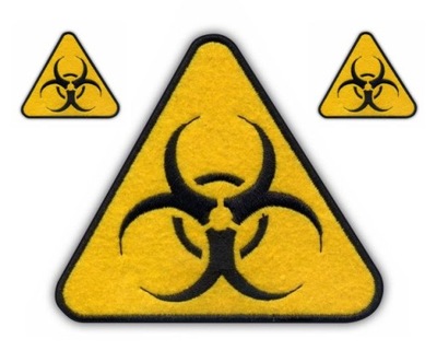 Zestaw naszywek Biohazard zagrożenie biologiczne