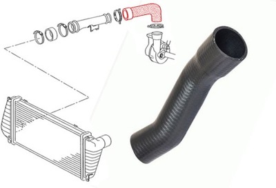 Wąż шланг труба радіатор turbo інтеркулер vw lt 2.5 tdi 1999-2006 фото №1