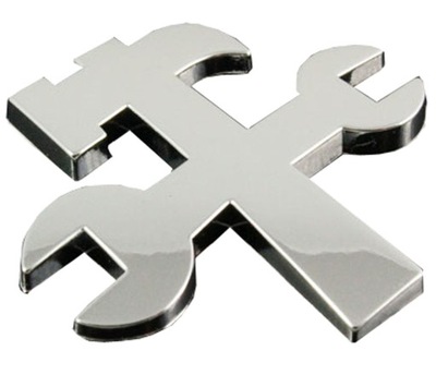 NAKLEJKA EMBLEMAT CHROM 3D ZNAK ZNACZEK NARZĘDZIA