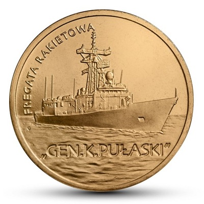 Moneta 2 zł Fregata rakietowa Gen. K. Pułaski