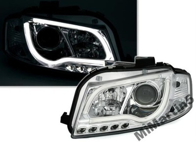 LAMPY PRZEDNIE AUDI A3 03-08 CHROM TFL LIGHT BAR - milautoparts-fr.ukrlive.com