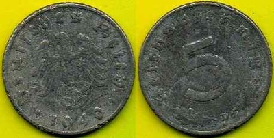 NIEMCY 5 Reichspfennig 1940 r D - Zn