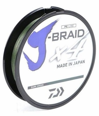 Plecionka Daiwa J-Braid X4 Zielona 0,17mm 135m