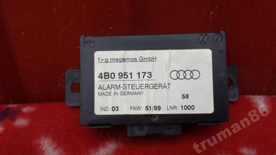 Модуль сигналізація блок керування бортовий комп'ютер 4b0951173 audi a6 фото №1