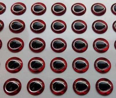 OCZY 3D wobler cykada 3 mm USA 10-szt RED-SILVER