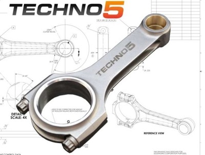 KUTE CONNECTING RODS TECHNO5 AUDI/VW 1.8T (PIN 19 MM.) - milautoparts-fr.ukrlive.com