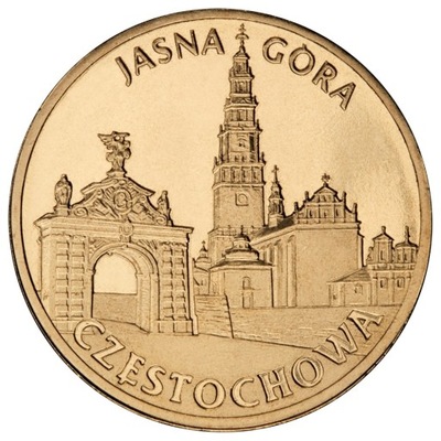 Moneta 2 zł Częstochowa Jasna Góra