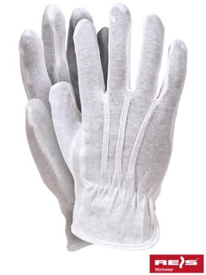 Rękawiczki bawełniane białe party kosmetyczne r.5