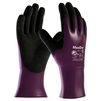 Rękawice Robocze Maxiflex Nitrylowe Chemiczne ATG MaxiDRY 56-426 8M