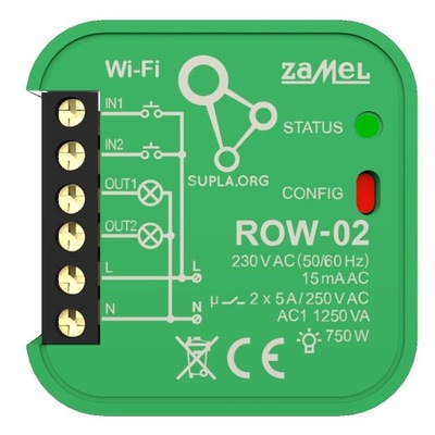 ZAMEL riadiaca Jednotka wi-fi SUPLA RIADOK-02