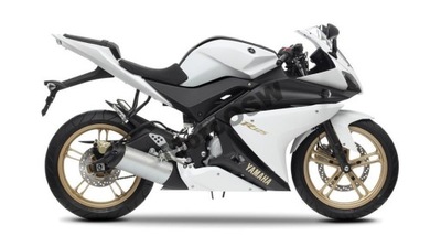 Yamaha YZF R125 naklejki okleina 2012-13 biały mat WHITE GOLD zestaw