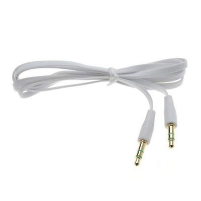 KABEL PŁASKI JACK 3,5mm 1M WHITE