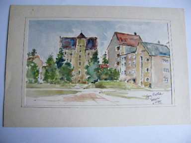 AKWARELA SZCZECIN 1983 R