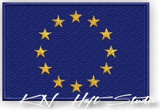 NASZYWKA termo - FLAGA UE - UNIA EUROPEJSKA - haft