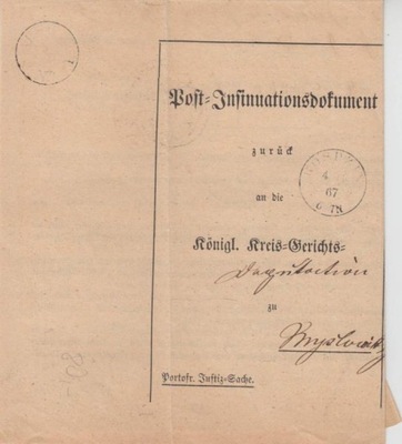 FL306 List Roździn 1867 rok