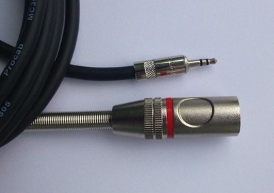 PROCAB kabel /stereo mini jack 3.5S/XLRmęski 1m