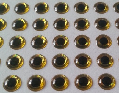 OCZY 3D 6 mm ZŁOTE 100 sztuk