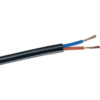 Przewód kabel giętki linka OMY 2x0,75 czarny 100m