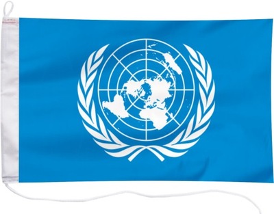 Flaga ONZ bandera jachtowa 65x40cm