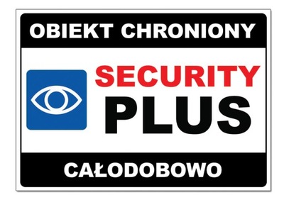 Tablica TABLICZKA obiekt chroniony SECURITY 30X21 całodobowo monitorowany