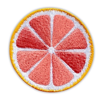 Naszywka GREJPFRUT grapefruit owoc cytrus HAFT 6cm