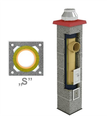 NPB Komin Kominy System Kominowy BRATA U S 6m180