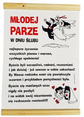PIĘKNY Dyplom, Kartka ŻYCZENIA z okazji ŚLUBU !!!