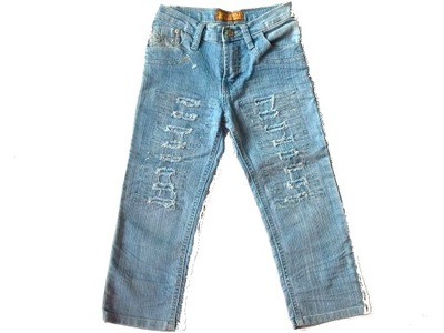 Spodnie jeans jeansowe wycierane dziury 23 XXS