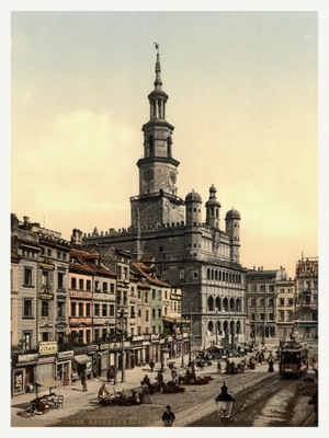 POZNAŃ Ratusz Stary Rynek 1890 r.