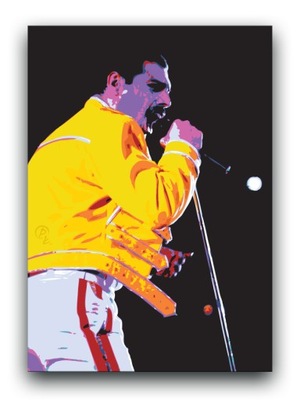 Queen - OBRAZ 120x80 canvas plakat Freddie Mercury