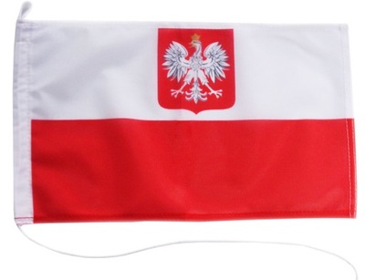 Flaga Polski Bandera Jacht Godło Polska 30x20cm
