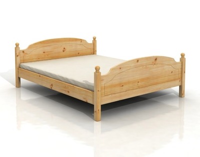 DSI-meble: Drewniane sosnowe Łóżko RETRO 180x200