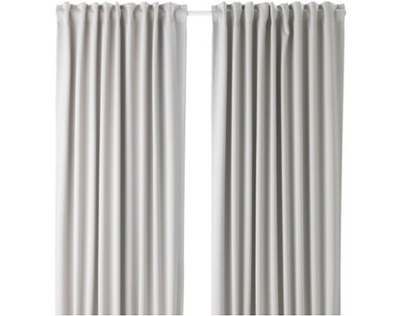 IKEA MAJGULL zasłony zaciemniające 145x300 jasnoszare