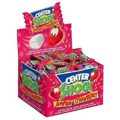 Gumy Chupa Chups Center Shock Strawberry! 10 szt.