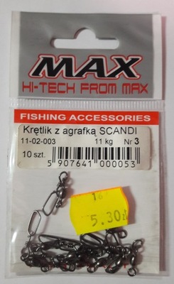 Krętlik z agrafką Scandi - MAX Fishing Team - nr 3