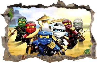 NÁLEPKY NA STENU LEGO NINJAGO Otvor 81 100x65cm