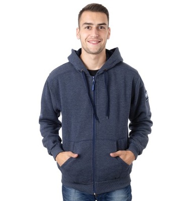 Duża Sportowa Bluza Męska Rozsuwana Rozpinana Dres Kaptur ANGELES r M jeans