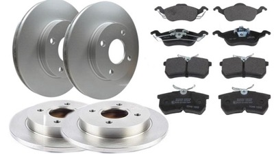 COMPLET 4 PIÈCES DISQUES + SABOTS DE FREIN AVANT + ARRIÈRE FORD FOCUS I MK1 - milautoparts-fr.ukrlive.com