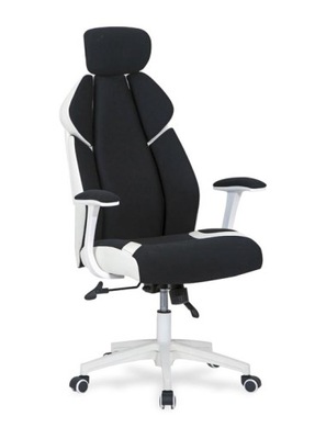 Fotel biurowy obrotowy biało-czarny CHRONO