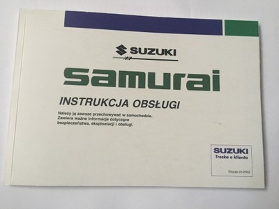 SUZUKI SAMURAI POLSKA MANUAL MANTENIMIENTO SERVICIO  
