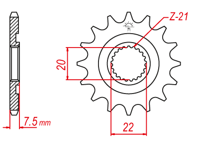 PIGNON AVANT AVANT JT HONDA CR CRF 250 125 14Z - milautoparts-fr.ukrlive.com