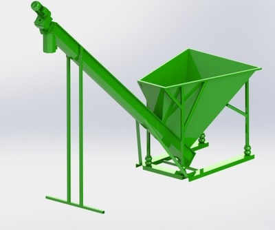 Podajnik ślimakowy ze zbiornikiem zasypowym