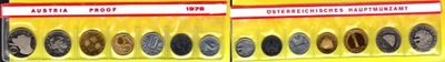 Austria zestaw 7 monet 1978 r. Proof.
