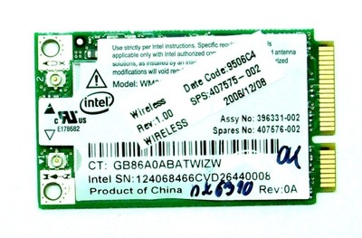 Karta WiFi HP nx6310 nx6325 nc6320 6820s b/g