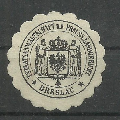 Zalepka :Winieta --- Breslau - Wrocław - mała