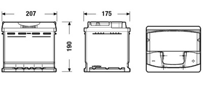 BATTERY STARLINE 45AH/400A +P 12V 207X175X190 - milautoparts-fr.ukrlive.com