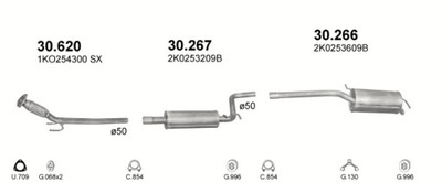 PLM 30.267 SILENCER CENTRAL VW CADDY III 2,0 SDI - milautoparts-fr.ukrlive.com