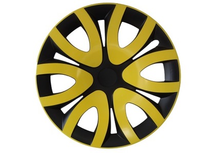 WHEEL COVERS 15 CZARNO ZOLTE OPEL VW FIAT FORD MAZDA - milautoparts-fr.ukrlive.com