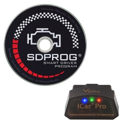 PL SDPROG OBDII + Interfejs iCar PRO BT RENAULT