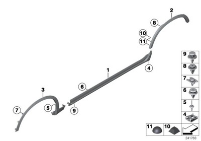 Молдинг поріг bmw x3 f25 оригінал фото №1